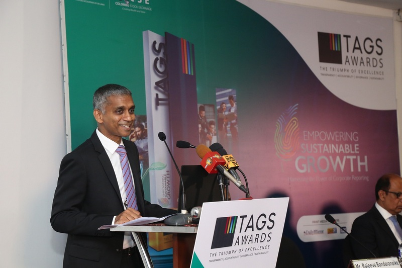 Chairman of the TAGS Awards Committee Mr. Thivanka Jayasinghe delivering his speech.