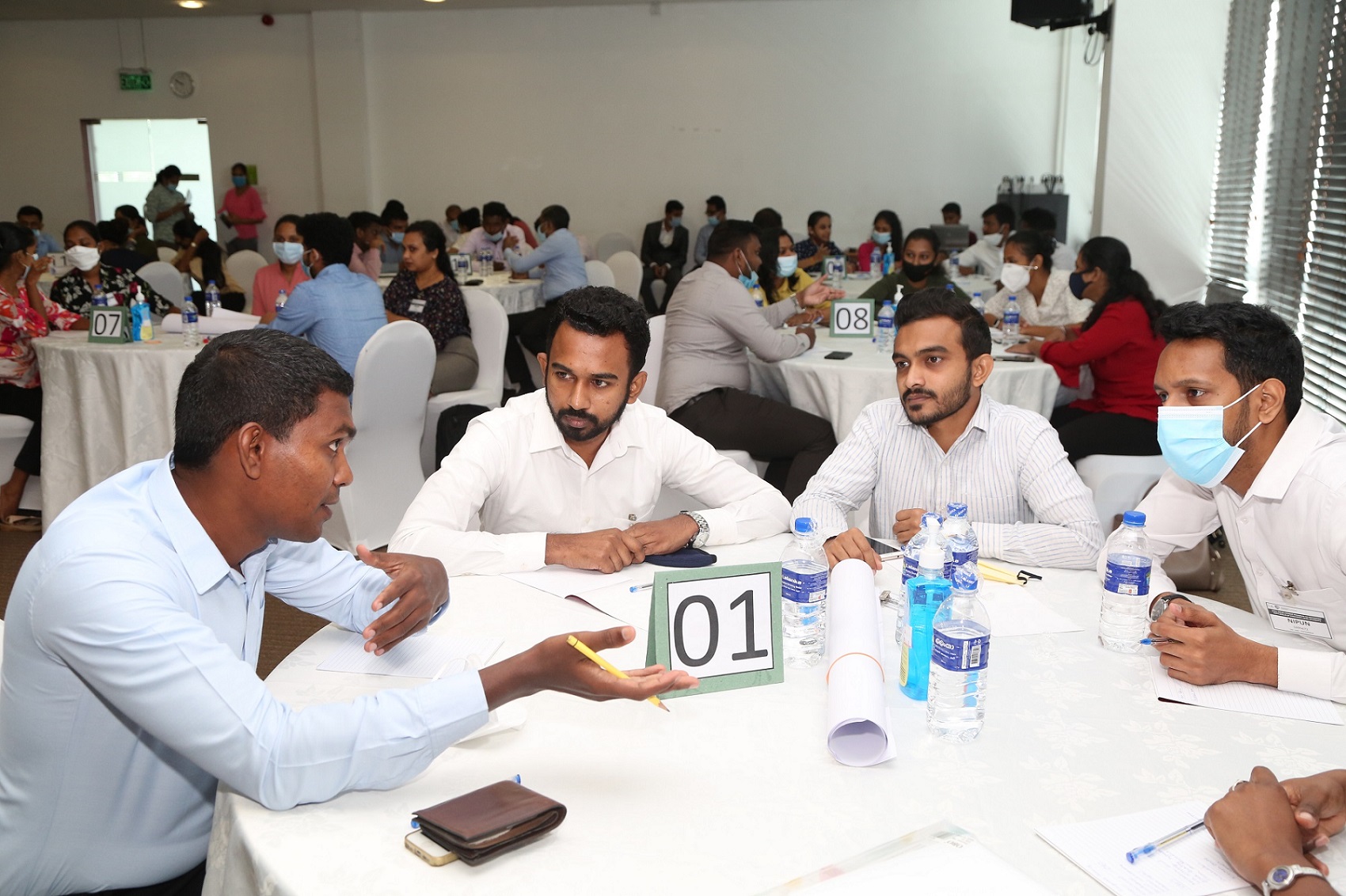 CA passed finalists taking part in an interactive activity at the skills development program organised by CA Sri Lanka.